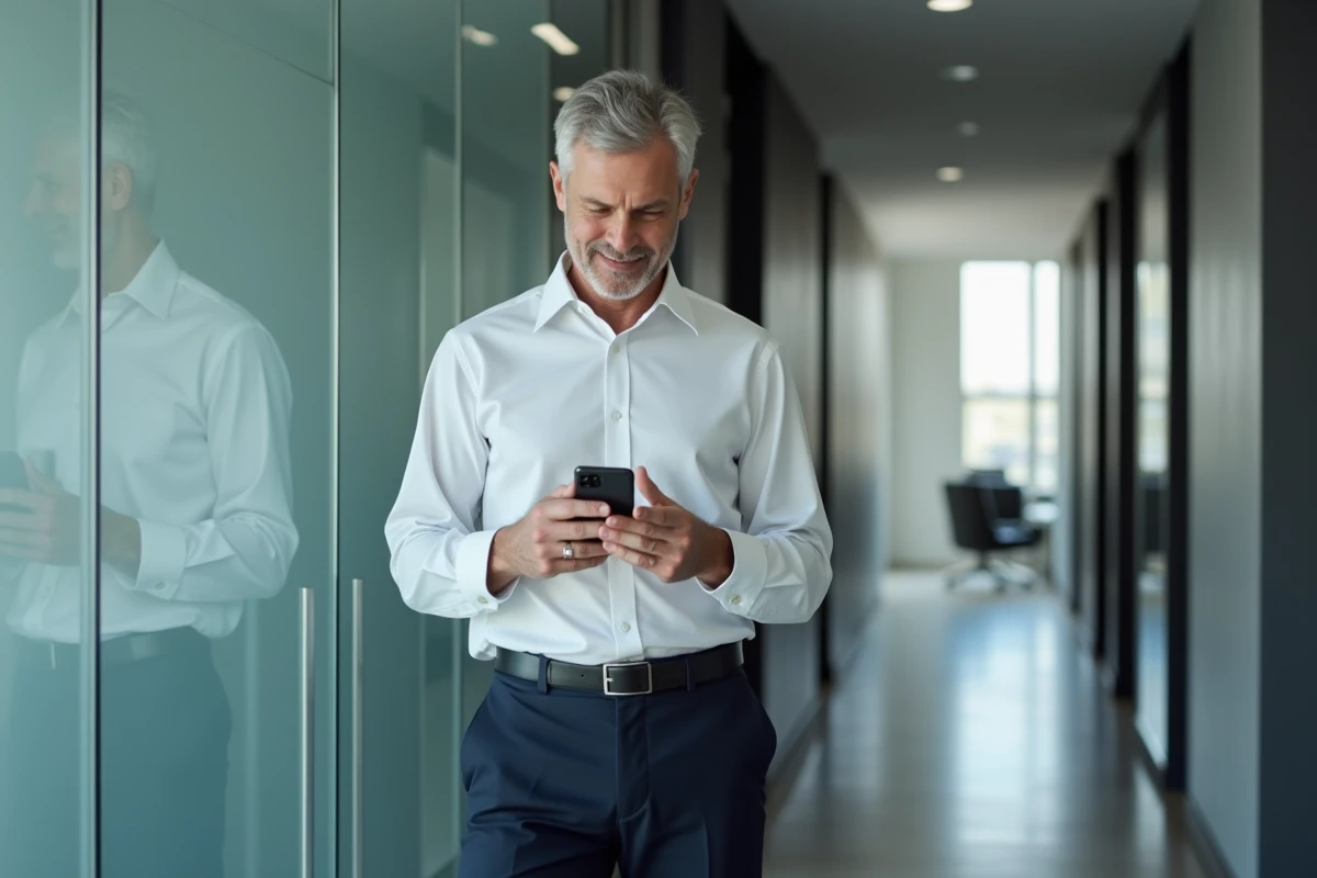 Homme dans un couloir d